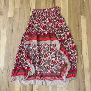 Floral Pink and Red Women's Skirt